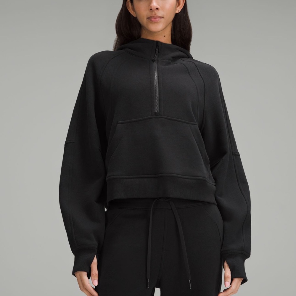 Lululemon Scuba Oversized Half-Zip Hoodie in Black